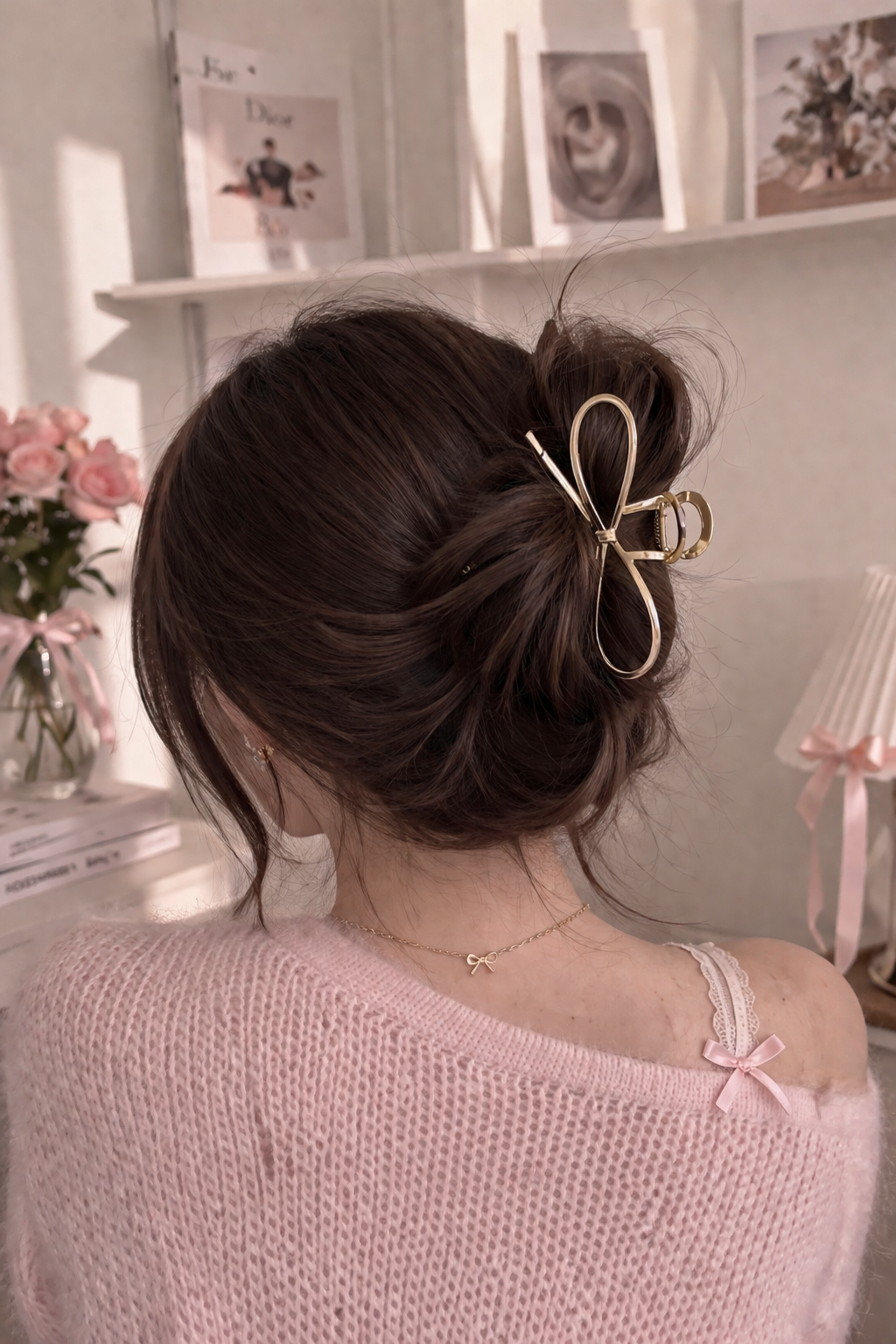 Aurora Gold Bow - Hair Clip